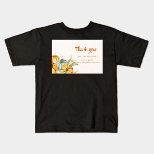 Thank You For Your Purchase Card (Thanksgiving Day) - 05 Kids T-Shirt